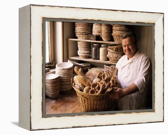 Baker with Selection of Bread, France-John Miller-Framed Premier Image Canvas