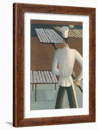 Baker with Tray of Cookies-null-Framed Art Print