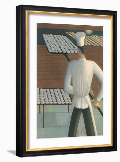 Baker with Tray of Cookies-null-Framed Premium Giclee Print