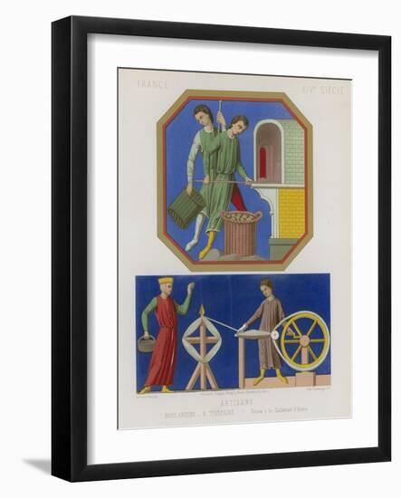 Bakers and Weavers from the Windows of Amiens Cathedral-null-Framed Giclee Print
