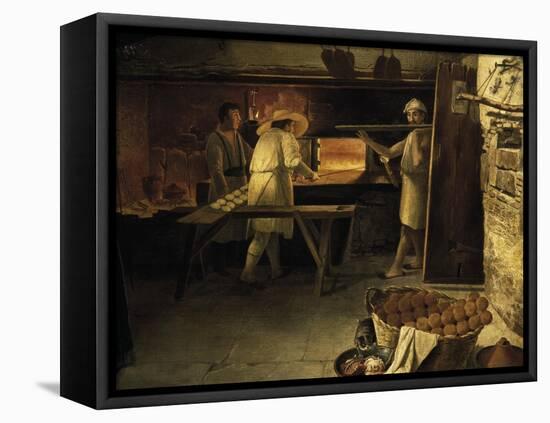 Bakers at Work, Painting by Anonymous, 18th Century-null-Framed Premier Image Canvas