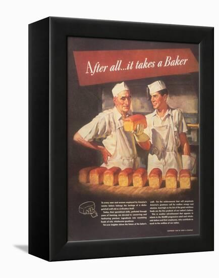 Bakers Bread, USA, 1940-null-Framed Premier Image Canvas