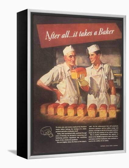 Bakers Bread, USA, 1940-null-Framed Premier Image Canvas