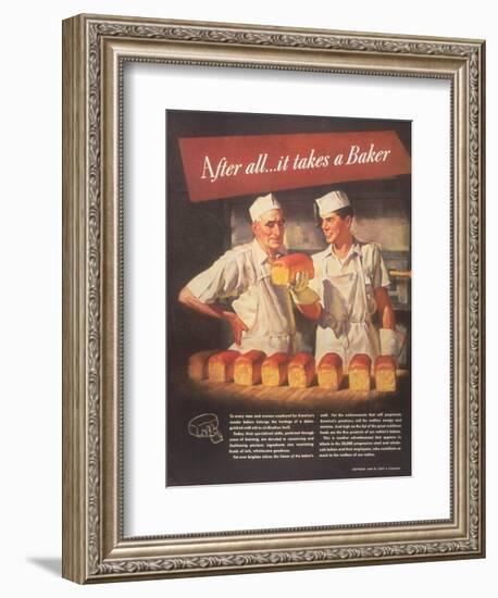 Bakers Bread, USA, 1940-null-Framed Giclee Print
