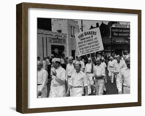 Bakers Union Marching Through the Labor Day Parade-null-Framed Photographic Print