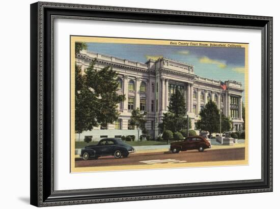 Bakersfield, California - View of the Kern County Court House-Lantern Press-Framed Art Print