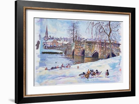 Bakewell Bridge, 1998-Martin Decent-Framed Giclee Print