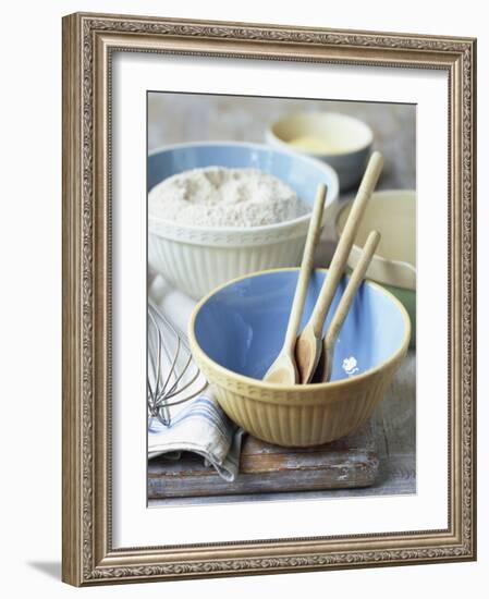 Baking Bowls, Jug, Wooden Spoons, Whisk-Michael Paul-Framed Photographic Print