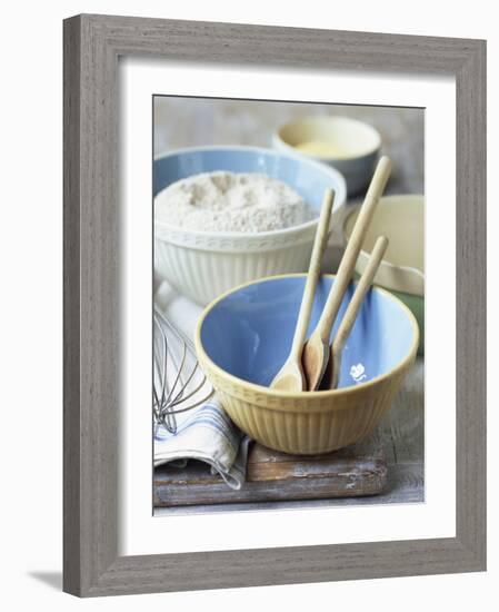 Baking Bowls, Jug, Wooden Spoons, Whisk-Michael Paul-Framed Photographic Print