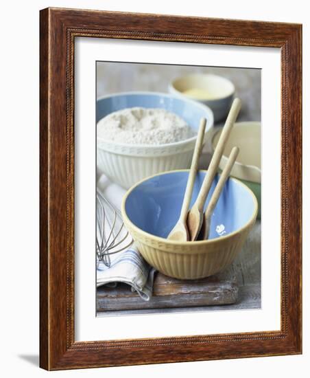 Baking Bowls, Jug, Wooden Spoons, Whisk-Michael Paul-Framed Photographic Print