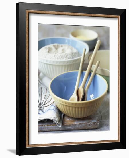 Baking Bowls, Jug, Wooden Spoons, Whisk-Michael Paul-Framed Photographic Print