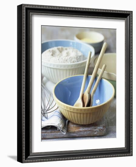 Baking Bowls, Jug, Wooden Spoons, Whisk-Michael Paul-Framed Photographic Print