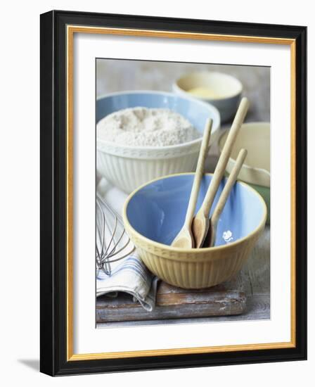 Baking Bowls, Jug, Wooden Spoons, Whisk-Michael Paul-Framed Photographic Print