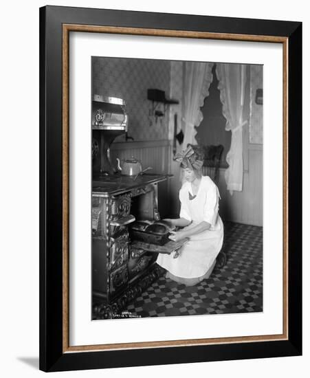 Baking Bread at Home for School Project, ca. 1914-null-Framed Giclee Print