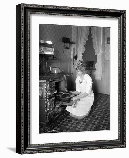 Baking Bread at Home for School Project, ca. 1914-null-Framed Giclee Print