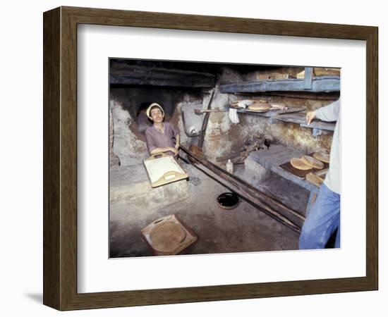 Baking Bread in a Wood-Fired Oven, Morocco-Merrill Images-Framed Photographic Print