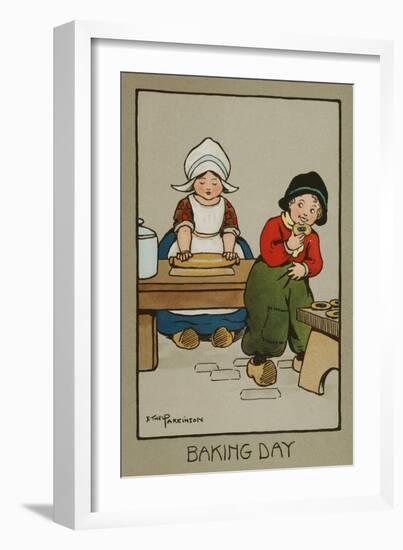 Baking Day, by Ethel Parkinson-null-Framed Premium Giclee Print