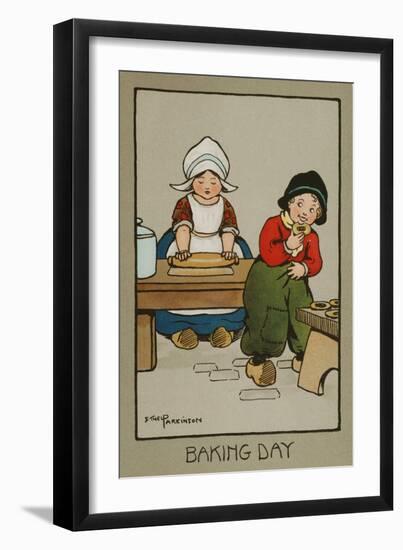 Baking Day, by Ethel Parkinson-null-Framed Art Print