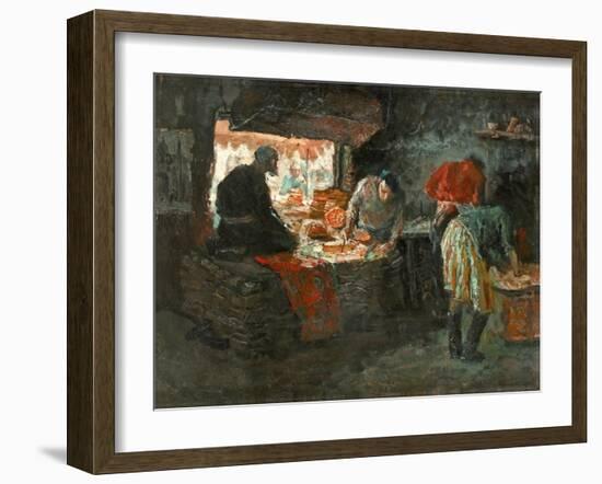 Baking Flat Bread-Zhang Yong Xu-Framed Giclee Print