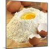 Baking Ingredients: Egg in Well in Mound of Flour-Alexander Feig-Mounted Photographic Print