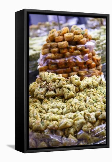 Baklava, an Arab Sweet Pastry at a Shop in the Old City, Jerusalem, Israel, Middle East-Yadid Levy-Framed Premier Image Canvas