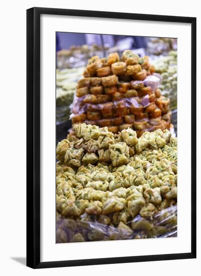 Baklava, an Arab Sweet Pastry at a Shop in the Old City, Jerusalem, Israel, Middle East-Yadid Levy-Framed Photographic Print