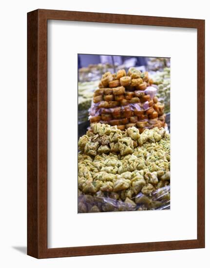 Baklava, an Arab Sweet Pastry at a Shop in the Old City, Jerusalem, Israel, Middle East-Yadid Levy-Framed Photographic Print