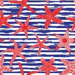 Sea Stars Pattern-Baksiabat-Art Print