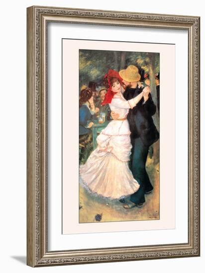 Bal a Bougival-Pierre-Auguste Renoir-Framed Art Print