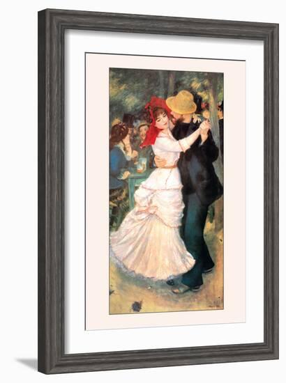 Bal a Bougival-Pierre-Auguste Renoir-Framed Art Print