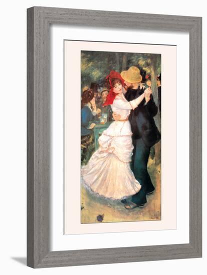 Bal a Bougival-Pierre-Auguste Renoir-Framed Art Print