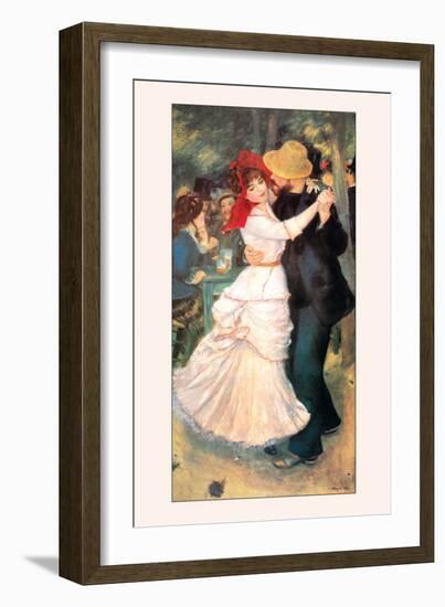 Bal a Bougival-Pierre-Auguste Renoir-Framed Art Print