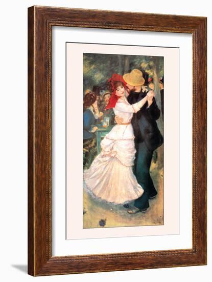 Bal a Bougival-Pierre-Auguste Renoir-Framed Art Print