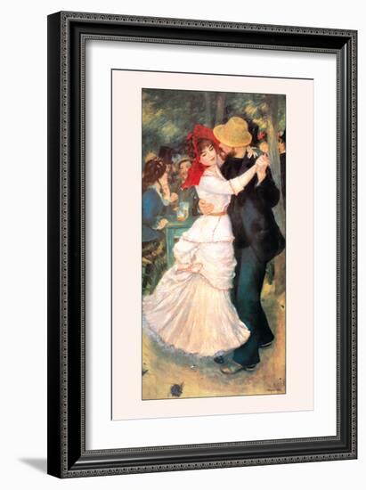 Bal a Bougival-Pierre-Auguste Renoir-Framed Art Print