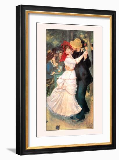 Bal a Bougival-Pierre-Auguste Renoir-Framed Art Print