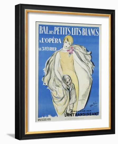 Bal Des Petits Lits Blancs Dance Ball Poster-Maurice Vertes-Framed Premium Giclee Print