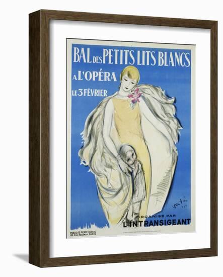 Bal Des Petits Lits Blancs Dance Ball Poster-Maurice Vertes-Framed Giclee Print