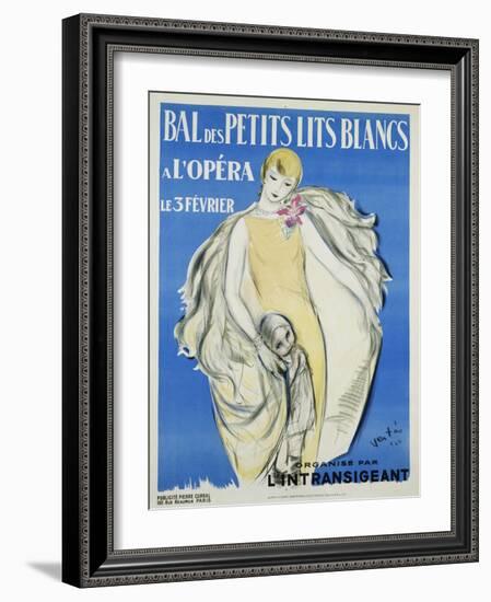 Bal Des Petits Lits Blancs Dance Ball Poster-Maurice Vertes-Framed Giclee Print