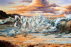 The Horses Running From Waves-balaikin2009-Art Print