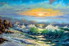 The Storm Sea On A Decline-balaikin2009-Art Print