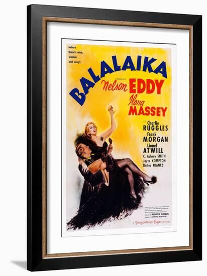 Balalaika, from Left: Nelson Eddy, Ilona Massey, 1939-null-Framed Art Print