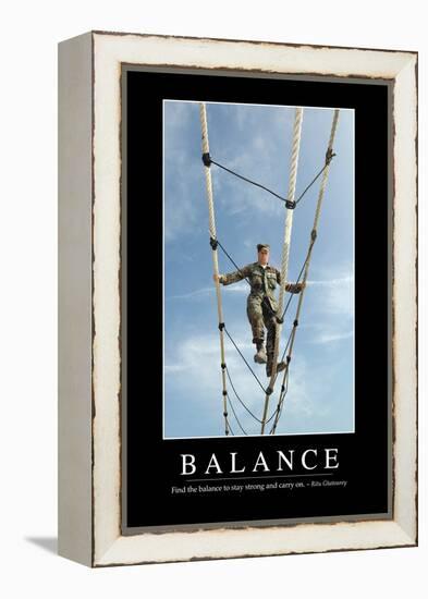 Balance: Inspirational Quote and Motivational Poster-null-Framed Premier Image Canvas