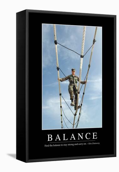 Balance: Inspirational Quote and Motivational Poster-null-Framed Premier Image Canvas