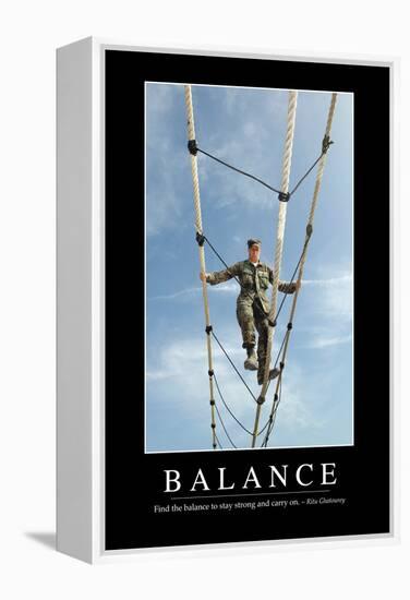 Balance: Inspirational Quote and Motivational Poster-null-Framed Premier Image Canvas