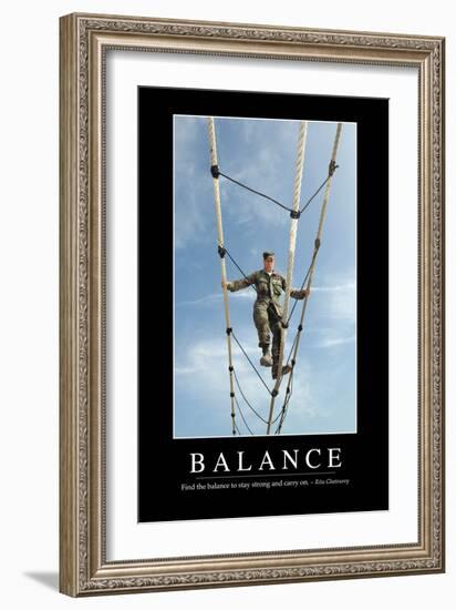 Balance: Inspirational Quote and Motivational Poster-null-Framed Photographic Print