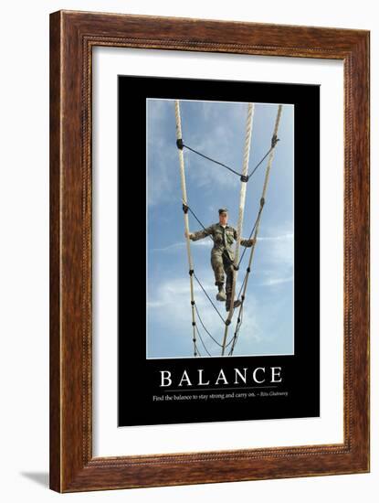 Balance: Inspirational Quote and Motivational Poster-null-Framed Photographic Print