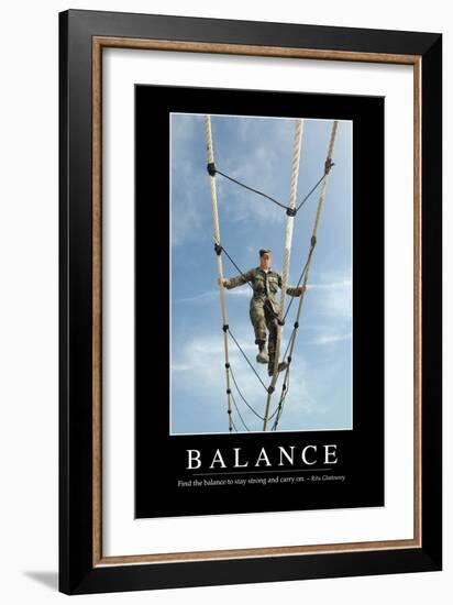 Balance: Inspirational Quote and Motivational Poster-null-Framed Photographic Print