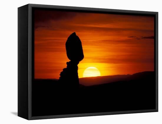 Balance Rock at Sunset, Arches National Park, Utah, USA-Jerry & Marcy Monkman-Framed Premier Image Canvas