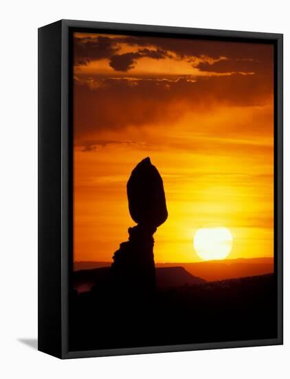 Balance Rock at Sunset, Arches National Park, Utah, USA-Jerry & Marcy Monkman-Framed Premier Image Canvas