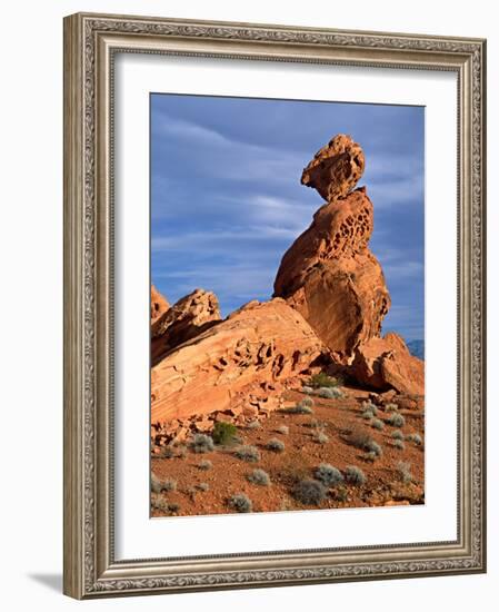 Balance Rock, Valley of Fire State Park, Nevada, USA-Charles Sleicher-Framed Photographic Print